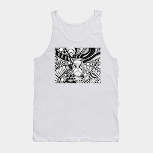 Hourglass illustration with abstract patterns around Tank Top